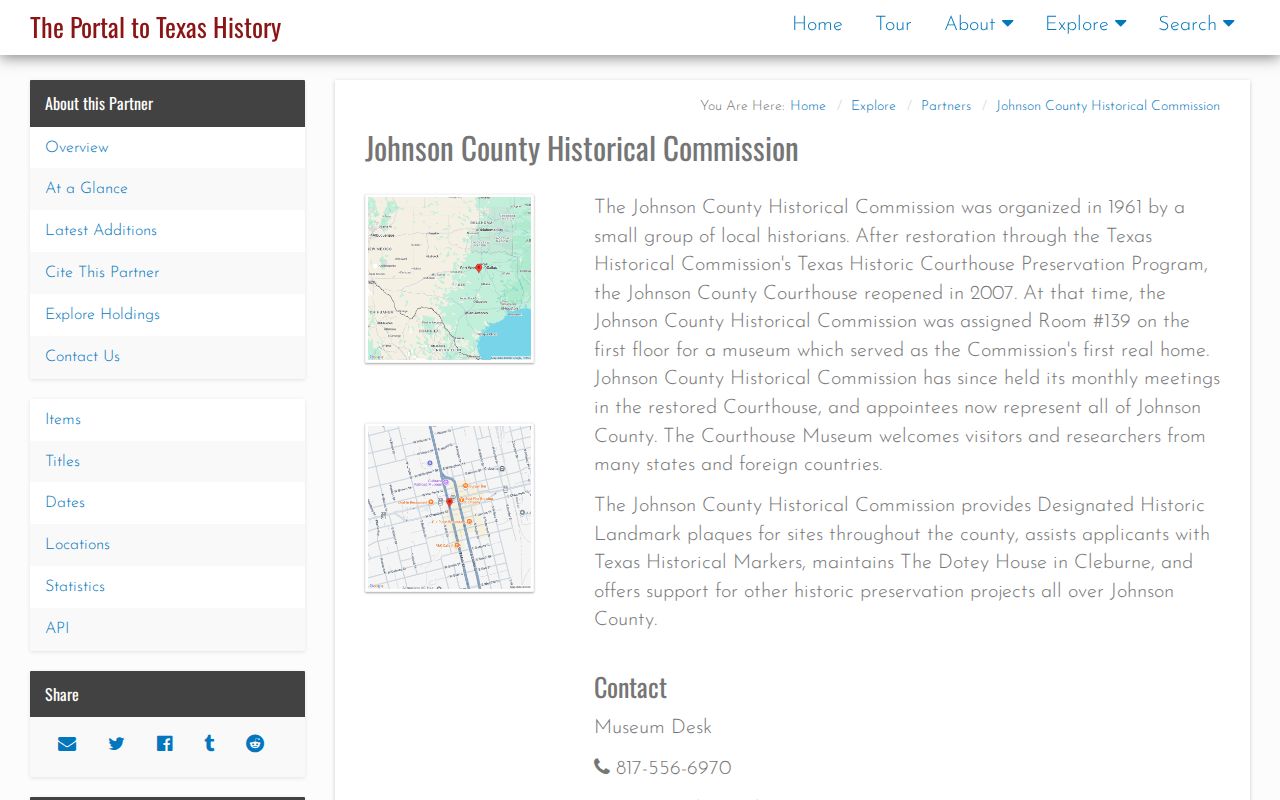 Burleson city directory Johnson County Historical Commission UNT collection